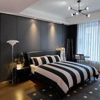 Zebra Black & White striped cotton duvet cover set