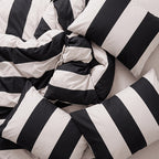 Zebra Black & White striped cotton duvet cover set