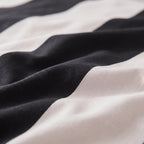 Zebra Black & White striped cotton duvet cover set