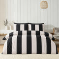 Zebra Black & White striped cotton duvet cover set