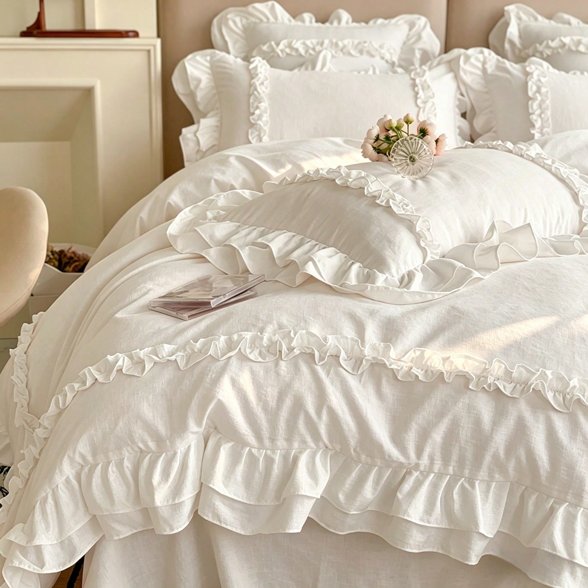 Parure de housse de couette Helena (coton et microfibre)