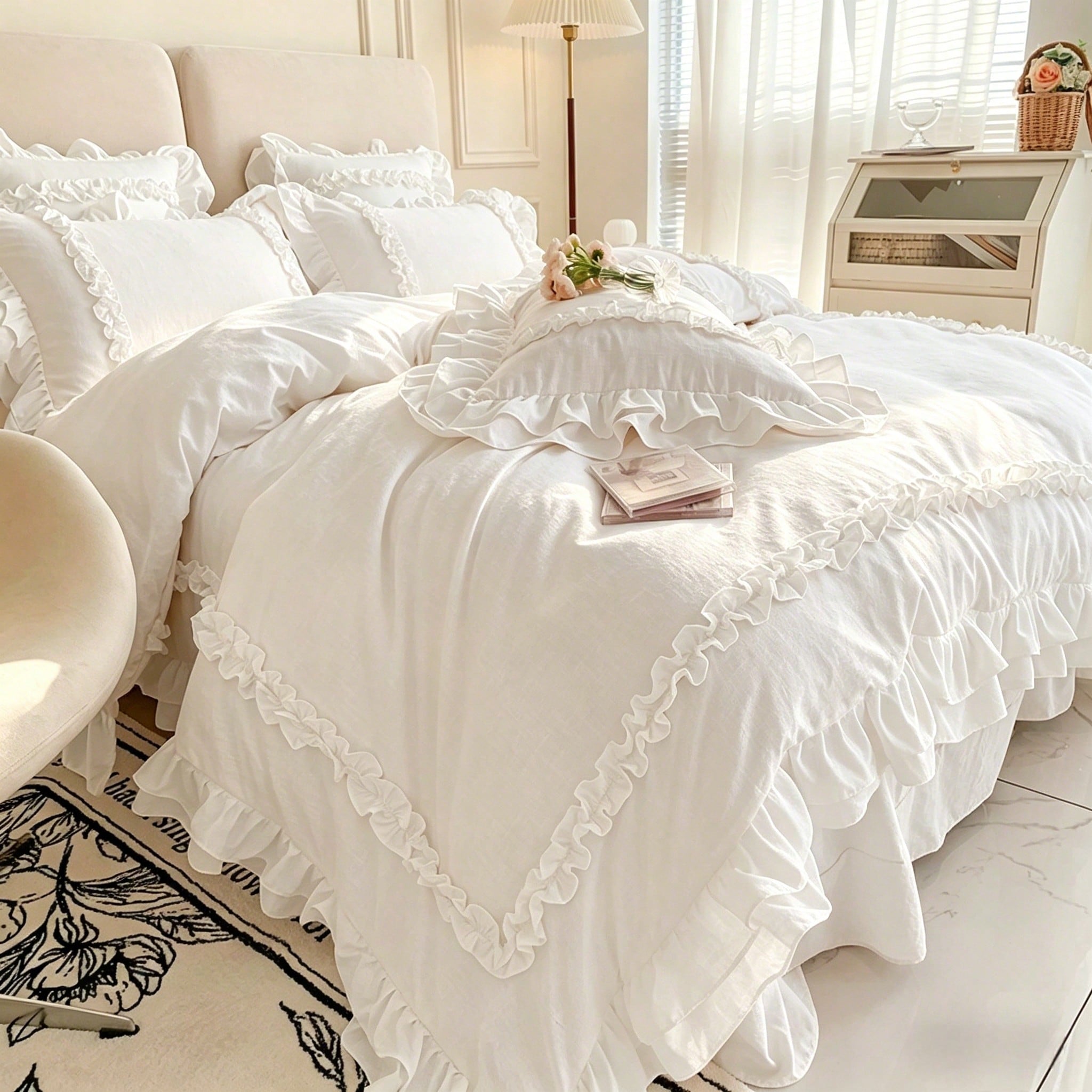 Parure de housse de couette Helena (coton et microfibre)