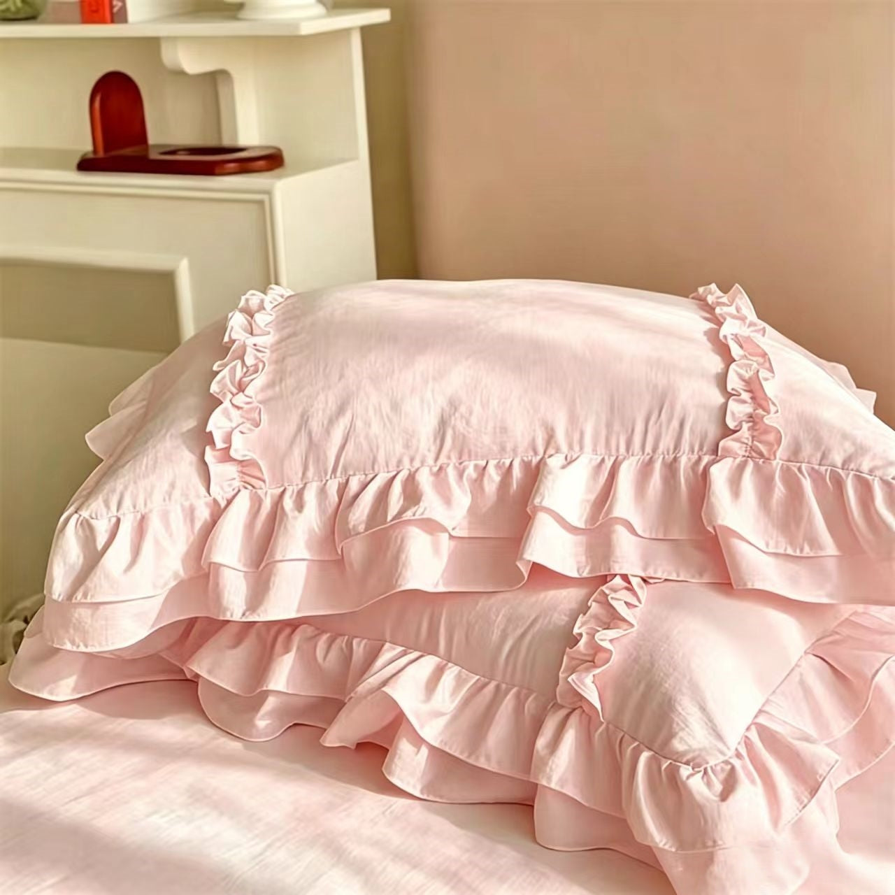 Set Copripiumino Helena Rosa (Cotone e Microfibra)