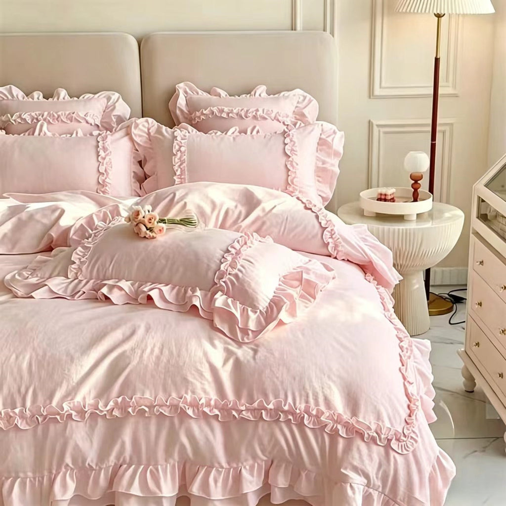 Helena Pink Bettbezug-Set (Baumwolle & Mikrofaser)