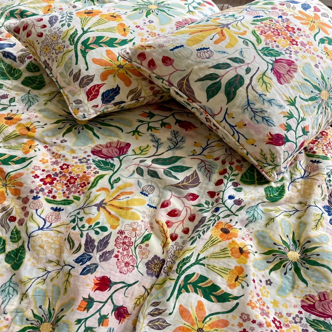 Melania Floral Duvet Cover Set (100% Cotton)