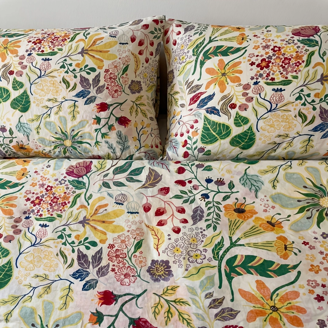 Melania Floral Duvet Cover Set (100% Cotton)