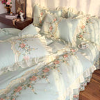 Rosendal Blue Duvet Cover Set (Embroidered)