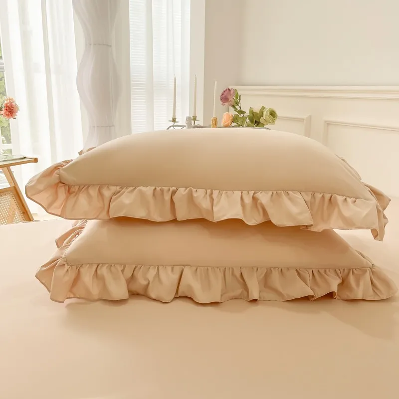 Parure de housse de couette Princess Beige (coton et microfibre)