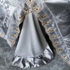 Pamela Silver Duvet Cover Set (100% Jacquard Satin)