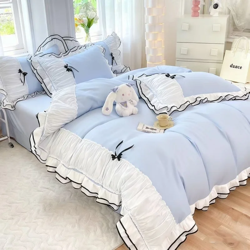 Parure de housse de couette Rosaria Rose (Broderie)