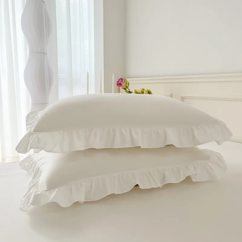 Parure de housse de couette Princess White (coton et microfibre)