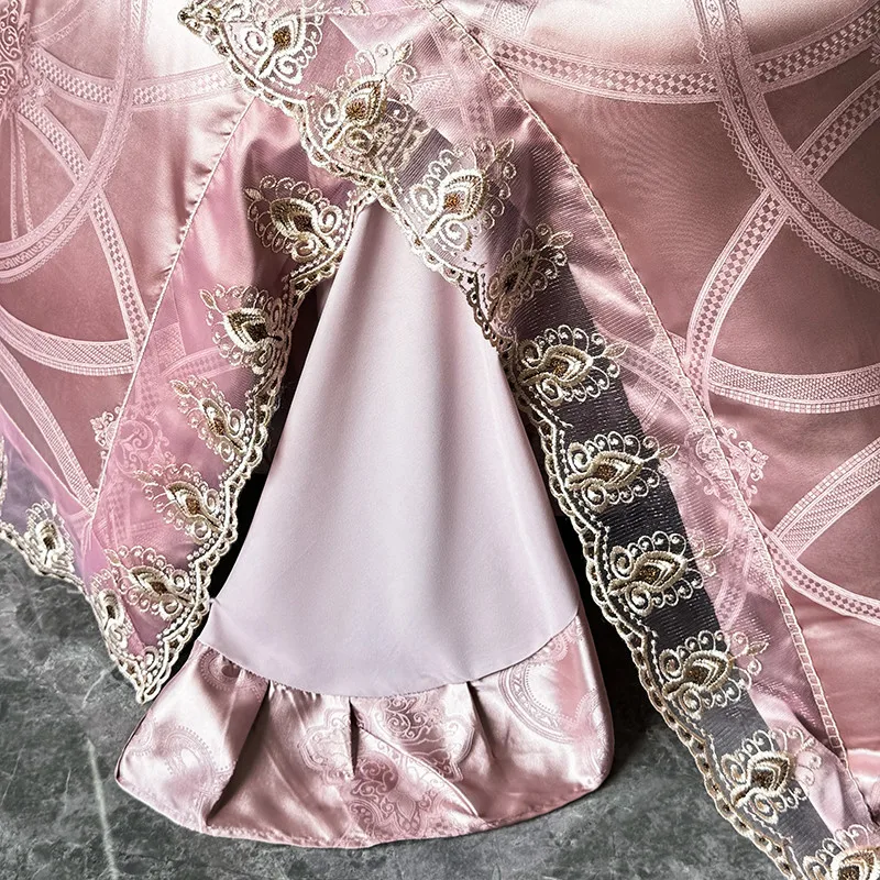 Pamela Pink Duvet Cover Set (100% Jacquard Satin)